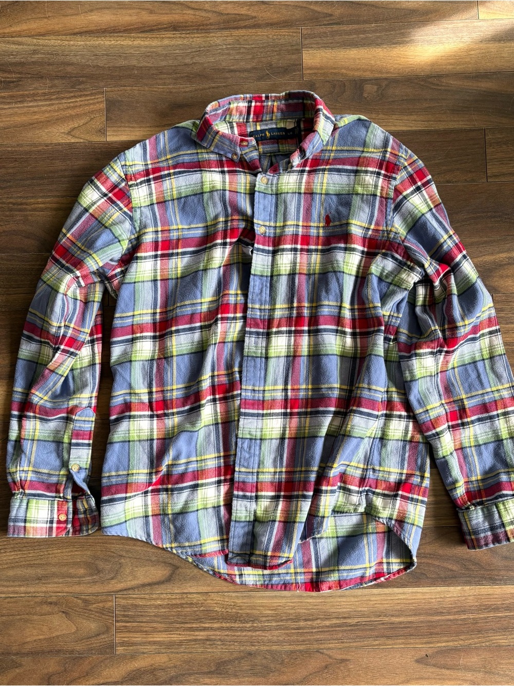 Polo by Ralph Lauren Red, Blue & Yellow Plaid Button-Down Shirt